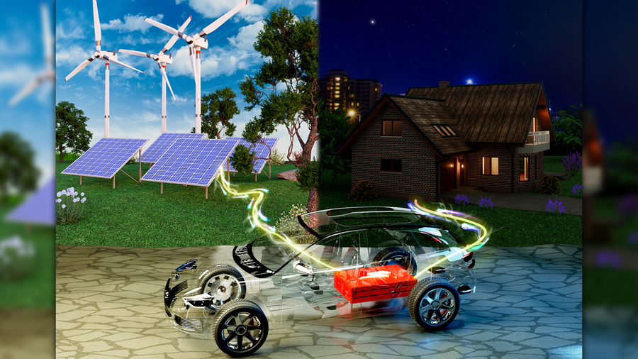 Using electric car batteries online for solar storage